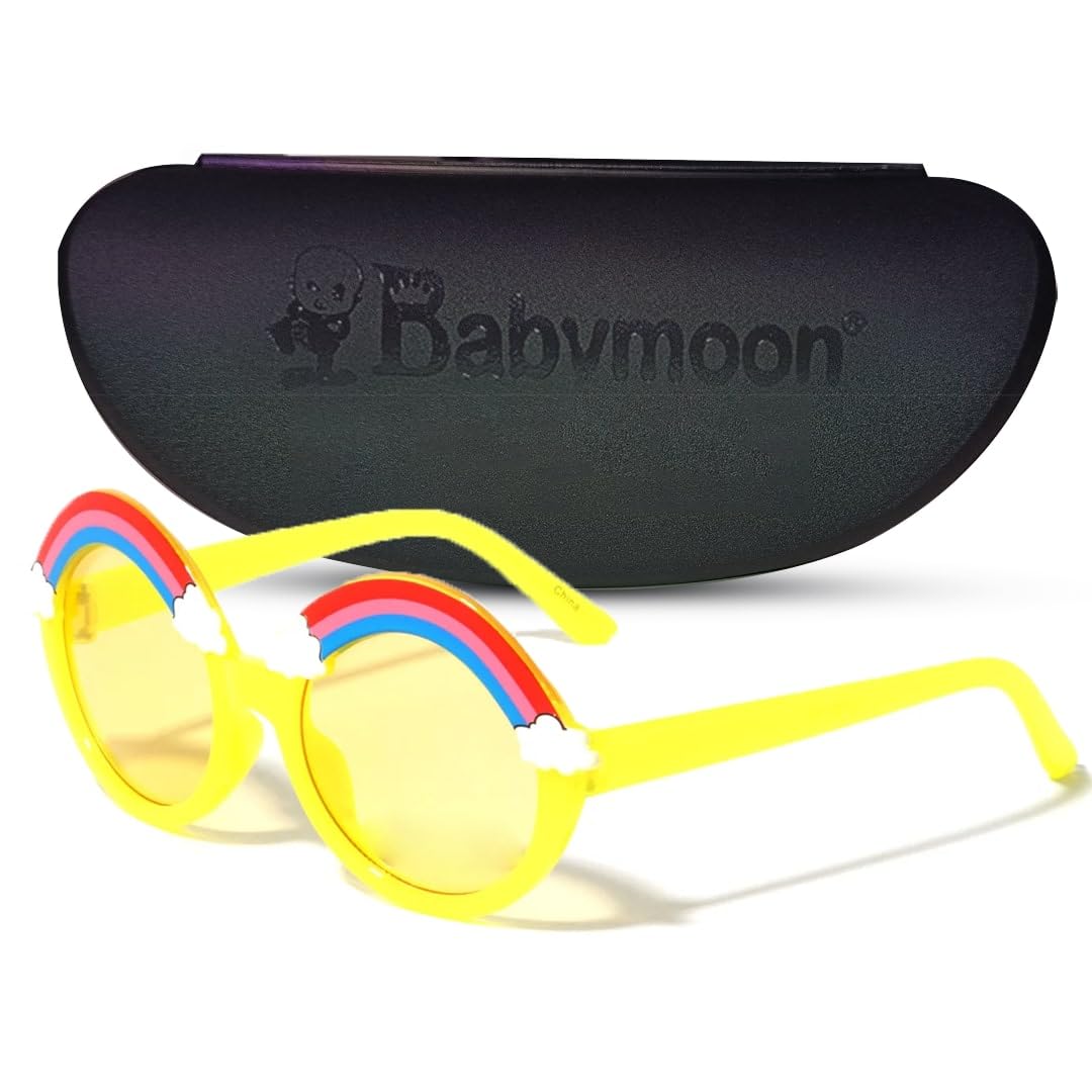 Babymoon Kids Unicorn Shaped Summer Sunglasses Goggles For Baby Girls & Boys | 28 Y | Yellow
