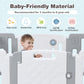 Costzon Baby Playpen, 14-Panel Extra Large Playpen For Babies And Toddlers, Foldable Activity Play Center With Safety Gate, Whit