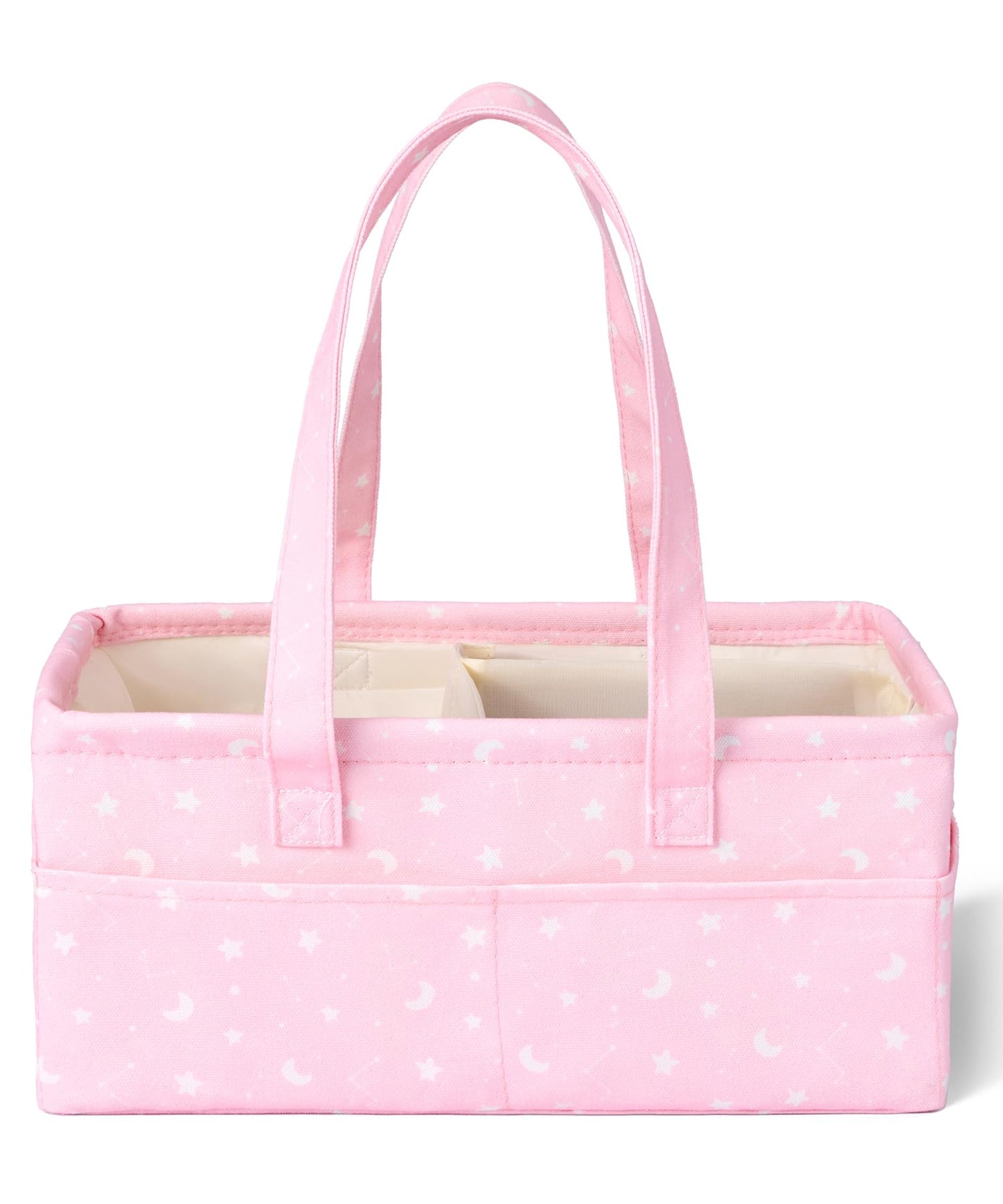 Mr. Pen- Baby Diaper Caddy Organizer, Pink With Star Pattern, Portable Car Caddy For Changing Table And Nursery