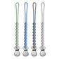 Pacifier Clip for Boys Girls - MORIBOX 4 Pack Paci Clip Soothie Baby Binky Holder for Shower Gift Birthday (Grey+Dgrey+Blue+Sage