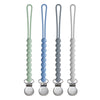 Pacifier Clip for Boys Girls - MORIBOX 4 Pack Paci Clip Soothie Baby Binky Holder for Shower Gift Birthday (Grey+Dgrey+Blue+Sage