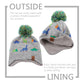 Jangannsa Knitted Baby Hat Scarf Set Winter Warm Boys Girls Beanie Fleece Lining Toddler Kids Hats With Pompom(Colorful-Dinosaur