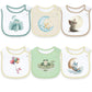 Baby Bibs For Boys And Girls, Waterproof Cotton 6 Pack, Drool And Mealtime (Multi14A)