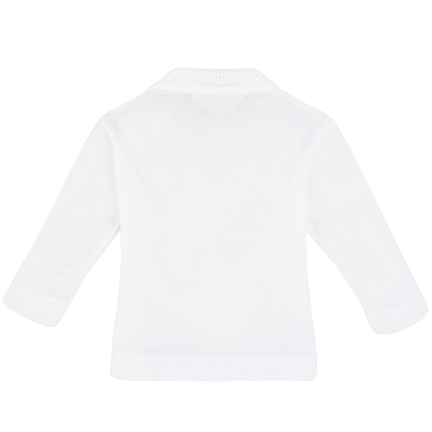 Lilax Baby Boy Cable-Knit Basic Knit Cardigan Sweater 3-6 Months White