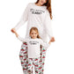 Iffei Matching Family Pajamas Sets Holiday Stay At Home Pj'S With Letter Printed Tee And Car Printed Pants With Pockets 4-5 Year