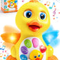 JOYIN Baby Toys Duck, Infant Musical Toys 18+ Months, Tummy Time Toys with Music & Lights, Light Up Learning Toys, Dancing Crawl