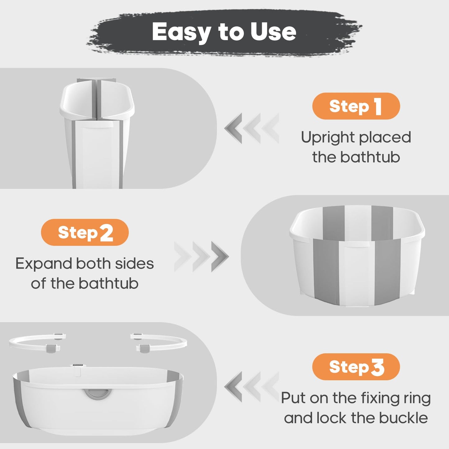 Collapsible Baby Bathtub For Infants To Toddlers With Soft Bath Cushion Foldable Baby Bath Tub With Thermometer And Drain Outlet