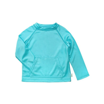 I Play. By Green Sprouts Baby Girls Breatheasy Protection Shirt Infant And Toddler Sun Protective Swimwear, Light Aqua, 6-12 Mon