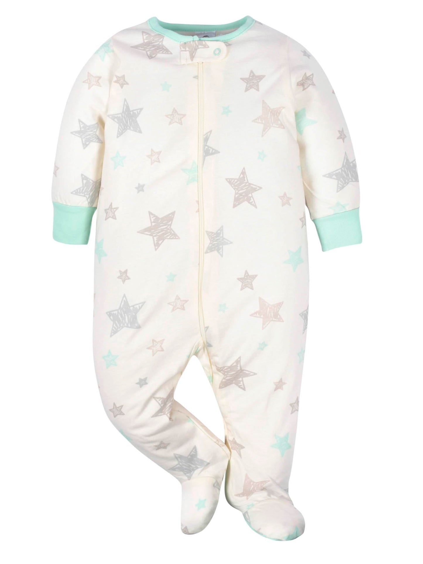 Gerber Unisex Baby 4 Pack Sleep 'N Play Footie Elephants 3-6 Months