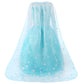 Relibeauty Girls Sequin Princess Costume Long Sleeve Dress Up, Light Blue(With Accessories), 2T-3T