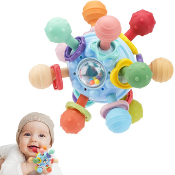 Baby Teething Toys, Baby Teethers Montessori Sensory Toys For 0-6 6-12 Months, Easter Basket Stuffers Gifts For 1 Year Old Boys