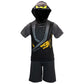Lego Ninjago Boys Ninjago Costume Short And Matching Costume Hooded T-Shirt (Black, Size 10/12)