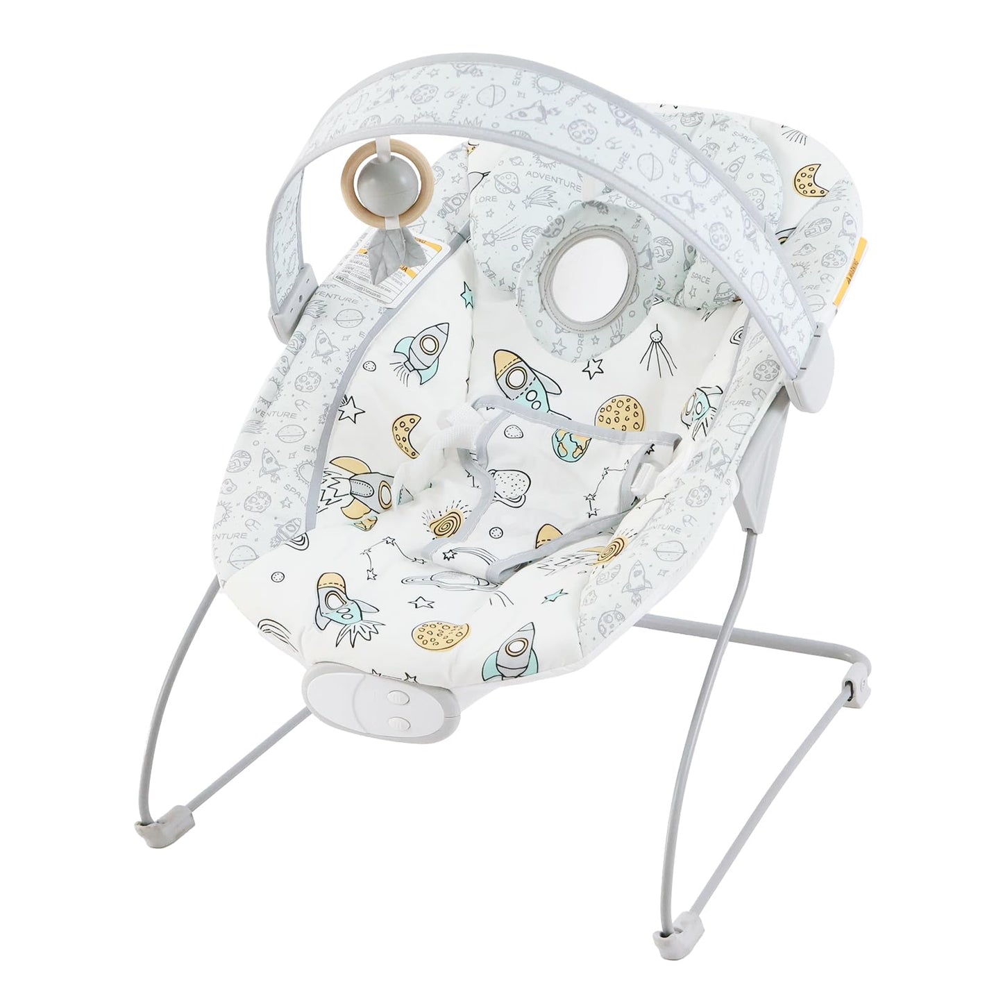 Otrolepota Baby Bouncer, Infants Bouncy Seat with Music and Vibrations,Portable Baby Rocker for Newborns Indoor Outdoor Use 0-6 