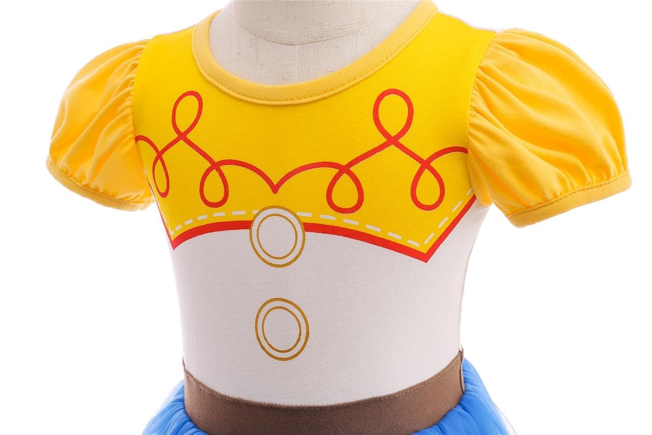 Dressy Daisy Infant Baby Girl Cowgirl Princess Onesie Romper Dress Halloween Costume Bodysuit With Headband Size 9-12 Months