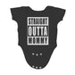 Straight Outta Mommy - Funny Baby Essentials Bodysuit - Newborn Boy Clothes Baby Girl Outfit (12 Months, Black)