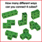 edxeducation Linking Cubes - Set of 100 - Connecting and Counting Snap Blocks for Construction and Early Math - For Preschool an