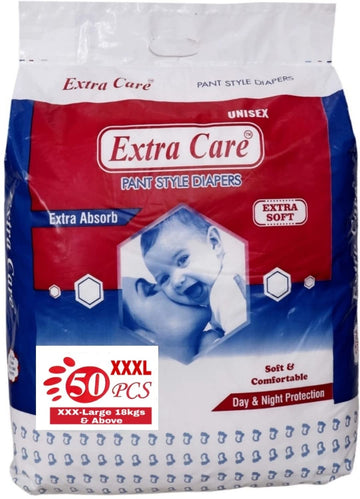 Extra Care Extra Absorb S Pant Style Diapers , Infant, 50Pcs (Xxxl)