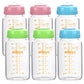 Matyz Glass Breastmilk Storage Bottles, 6 Pack, 8 Oz, Compatible With Spectra Medela Breast Pump - Freezer Safe Storage Bottles
