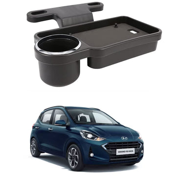 Oshotto (FT04) Foldable Car Auto Headrest Rear Back Seat Table Drink Food Cup Tray Holder Compatible with Hyundai i10 Grand Nio