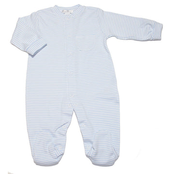 Kissy Kissy - Simple Stripes Footie - Blue-18-24Mos