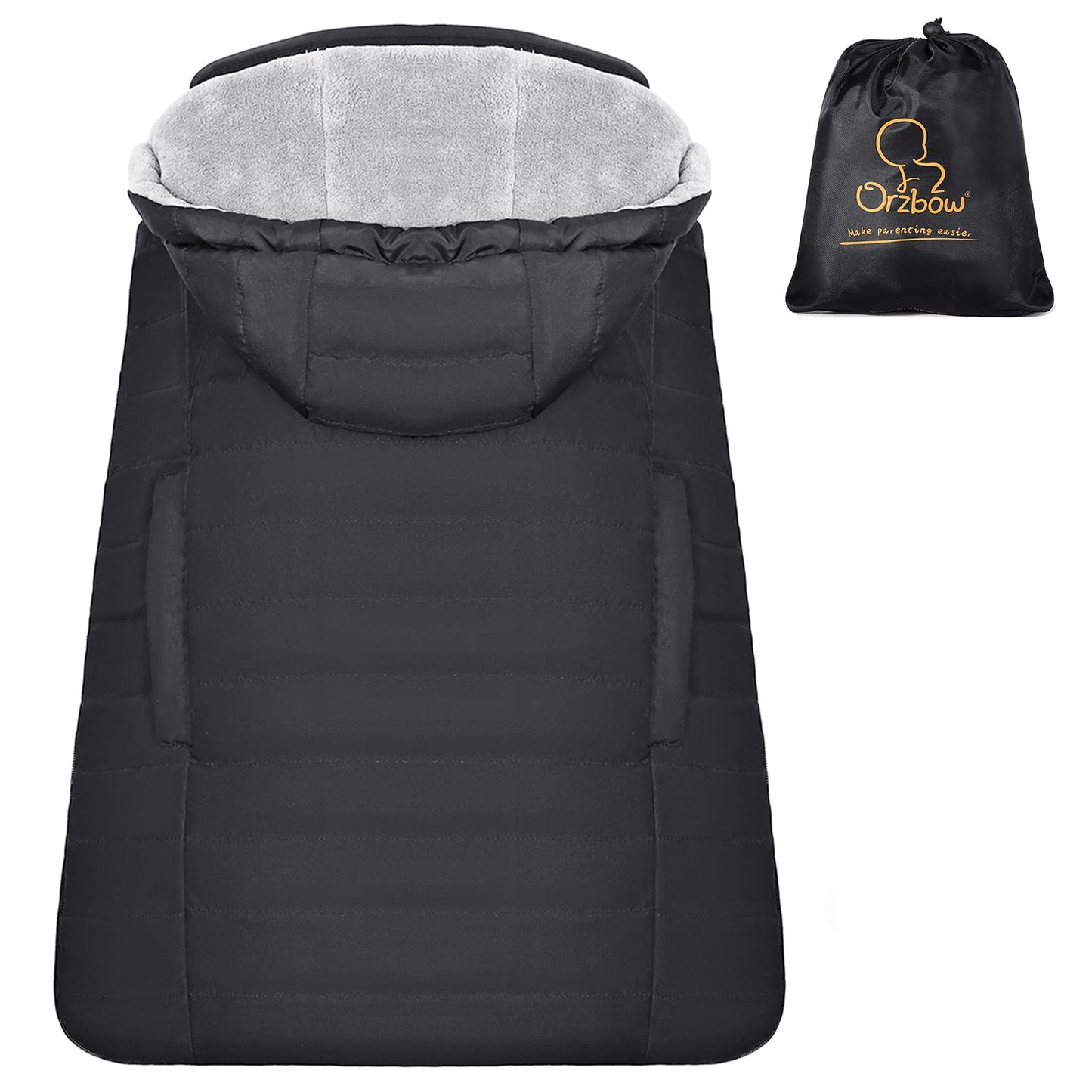 Orzbow Winter Baby Carrier Cover with Detachable Hood, Waterproof & Windproof, Universal for Baby Carriers and Baby Waist Stool,
