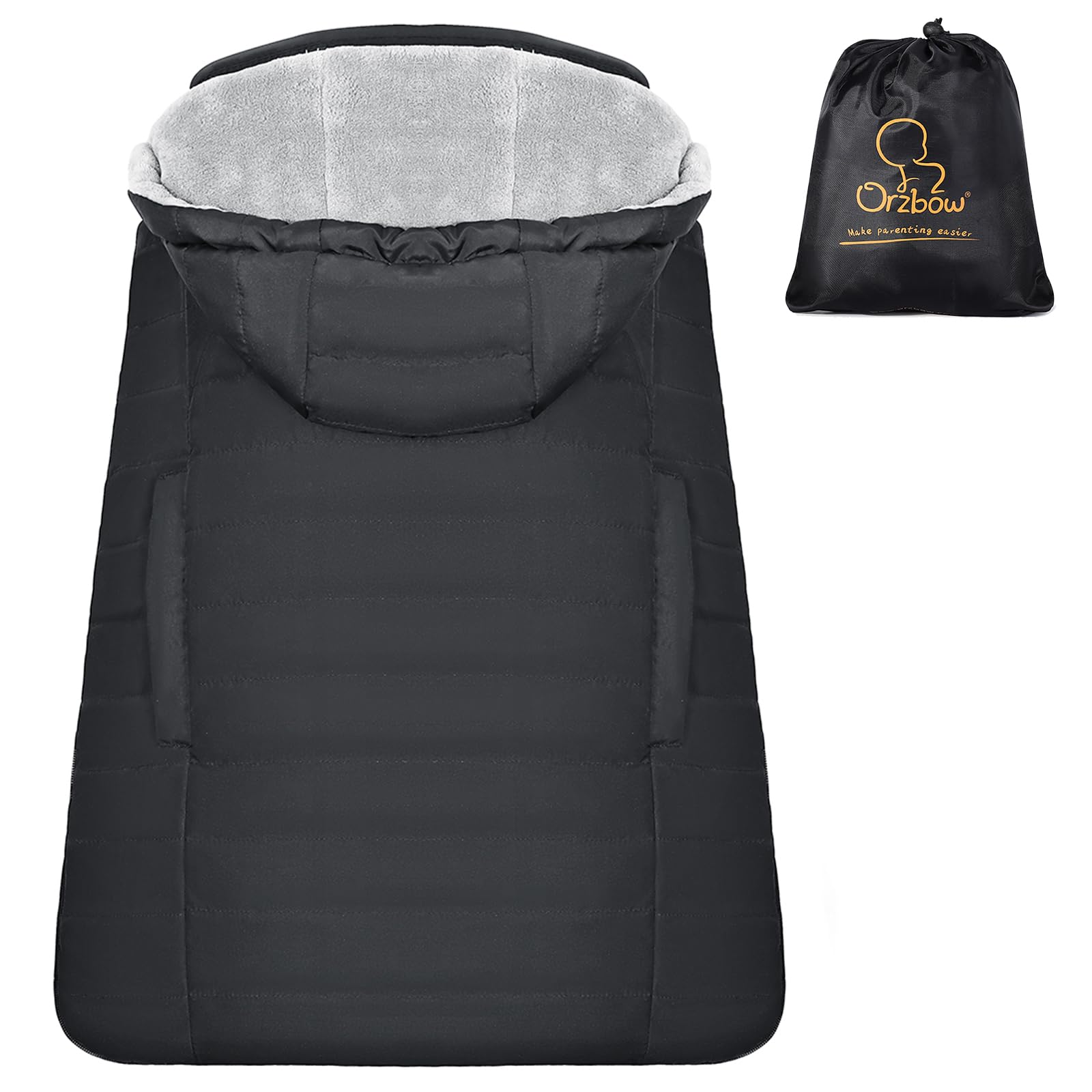 Orzbow Winter Baby Carrier Cover with Detachable Hood, Waterproof & Windproof, Universal for Baby Carriers and Baby Waist Stool,