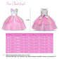 Uraqt Unicorn Costume, Princess Unicorn Dress For Girls, Fancy Dress With Necklace/Headband For Birthday/Cosplay/Party/Christmas