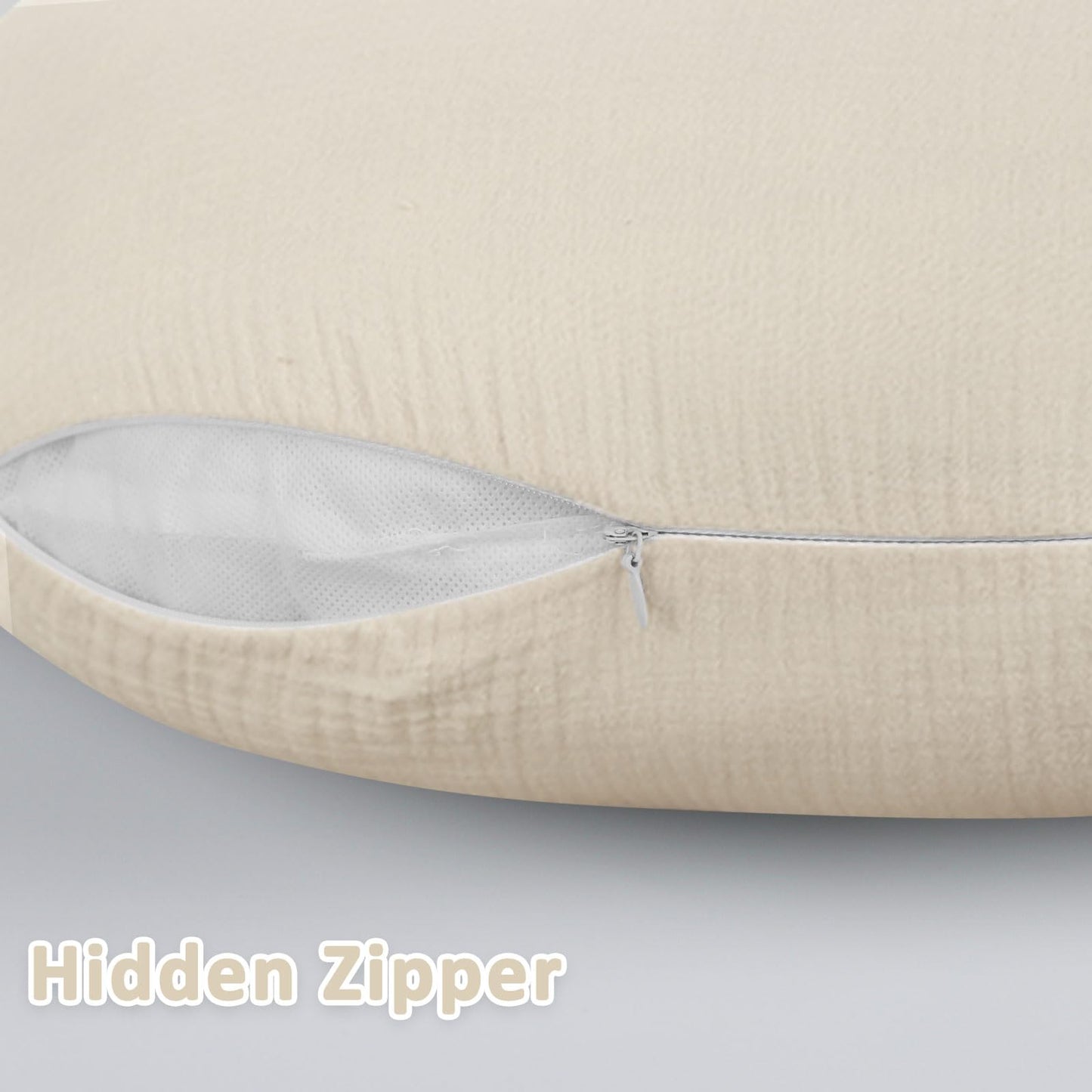 Dilimi Muslin Nursing Pillow Cover 2 Pack, Removable Nursing Cover For Breastfeeding Pillows, Ultra Soft Comfortable Slipcover F