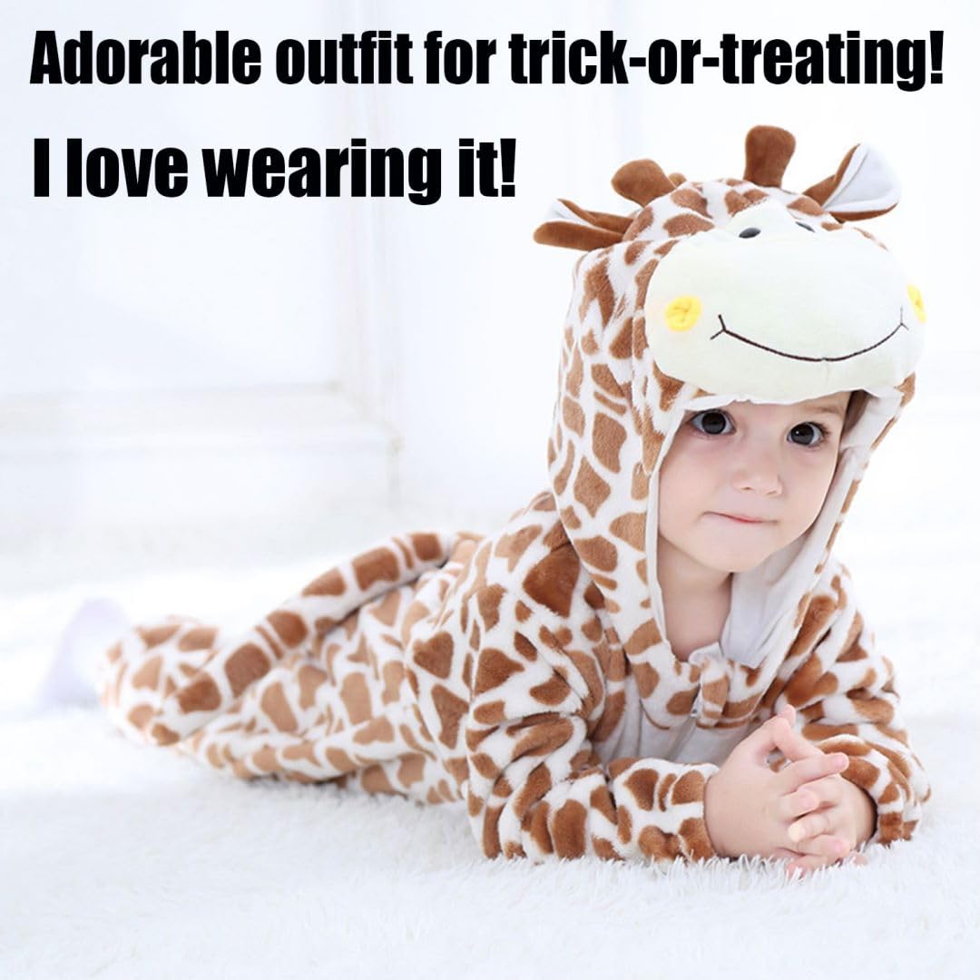 Abtshu Baby Giraffe Costume Toddler Halloween Dress Up Outfit 3-6 Months