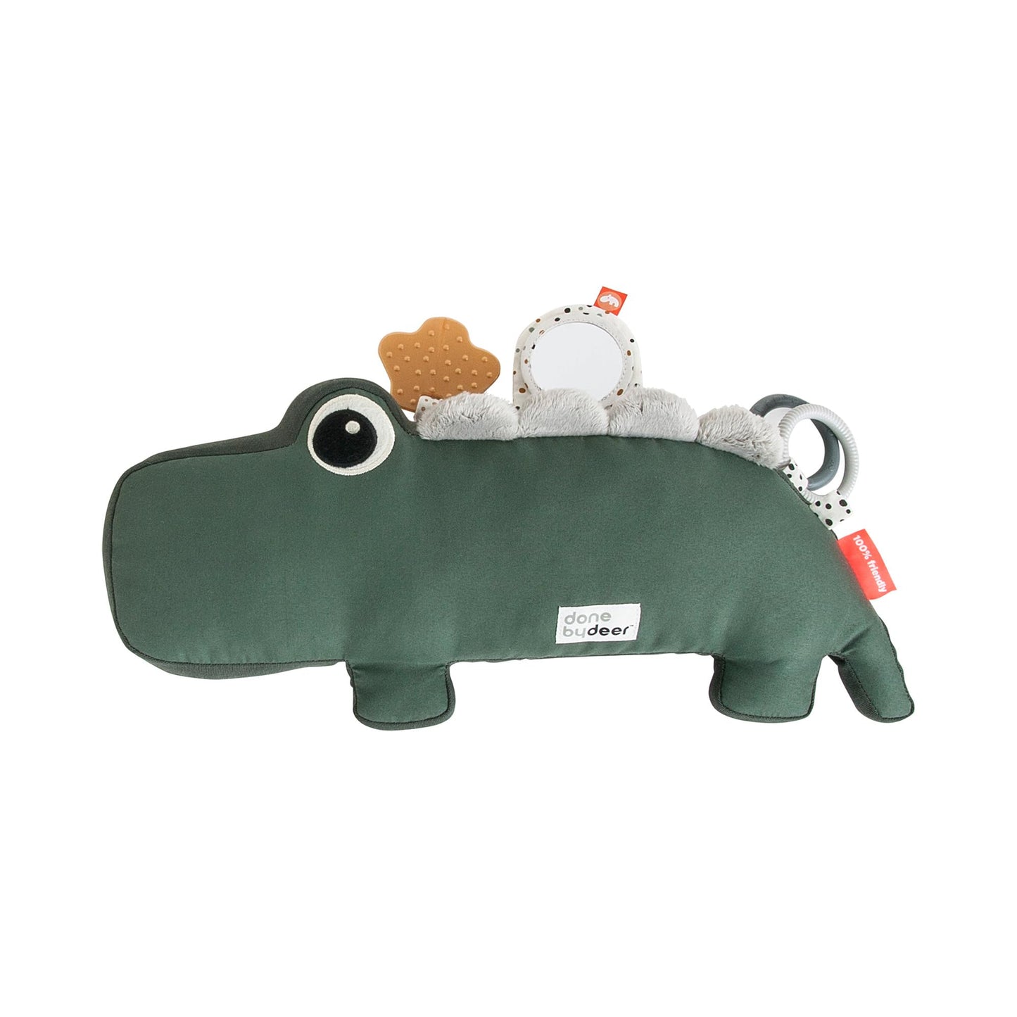 Done by Deer Tummy Time Pillow 3-6 Months - Activity and Tummy Time Toy for Baby 3 Months+ - Soft Floor Pillow with Baby Teethin
