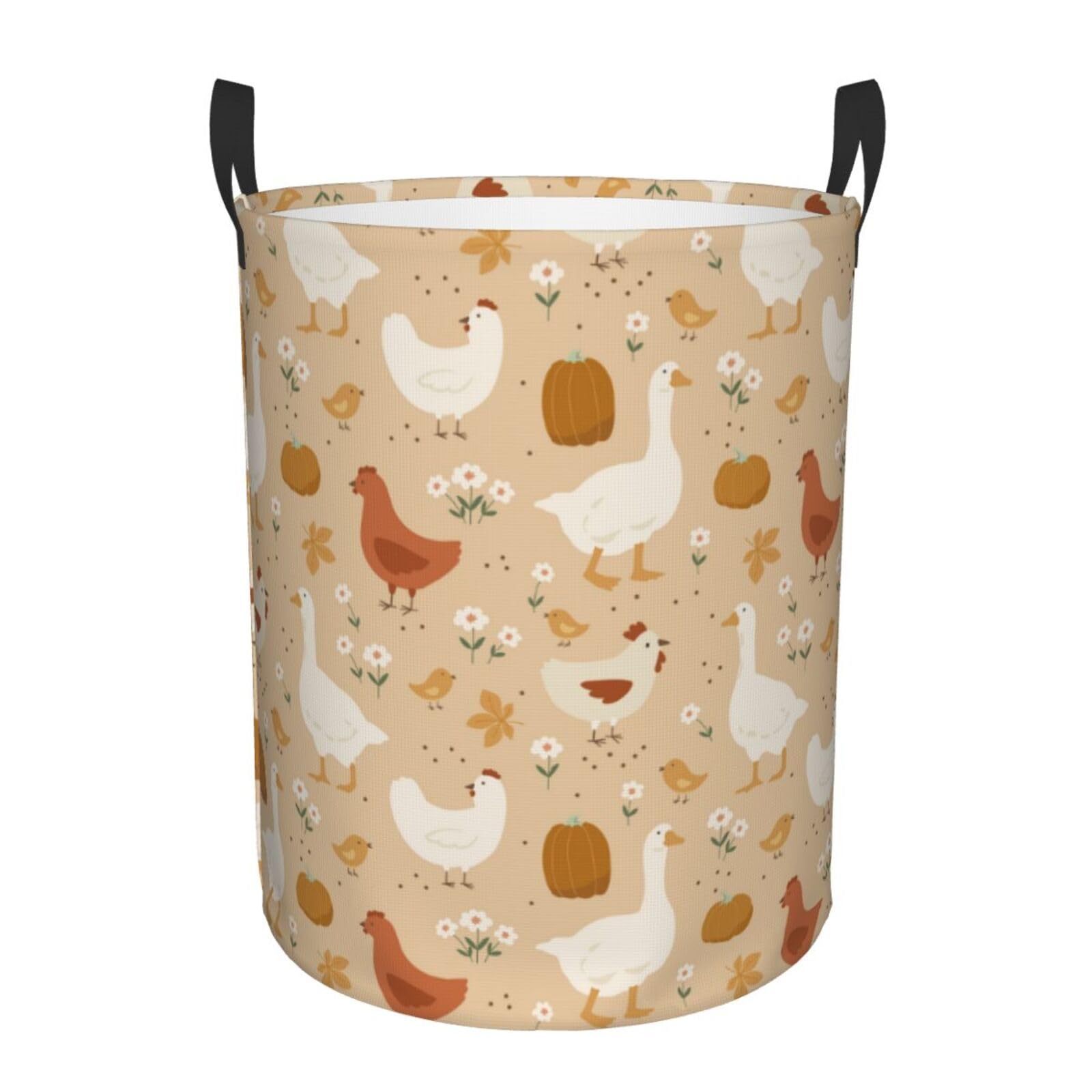 Pevtufa Autumn And Thanksgiving Foldable Laundry Basket Organizer,Fabric Clothes Toy Storage Basket Nursery Hamper Storage Bin F