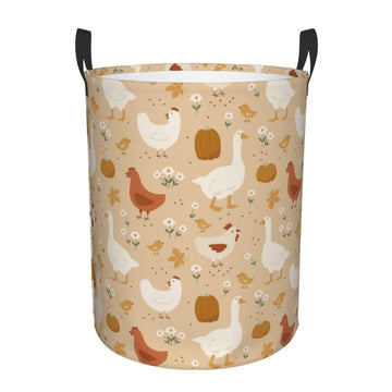 Pevtufa Autumn And Thanksgiving Foldable Laundry Basket Organizer,Fabric Clothes Toy Storage Basket Nursery Hamper Storage Bin F