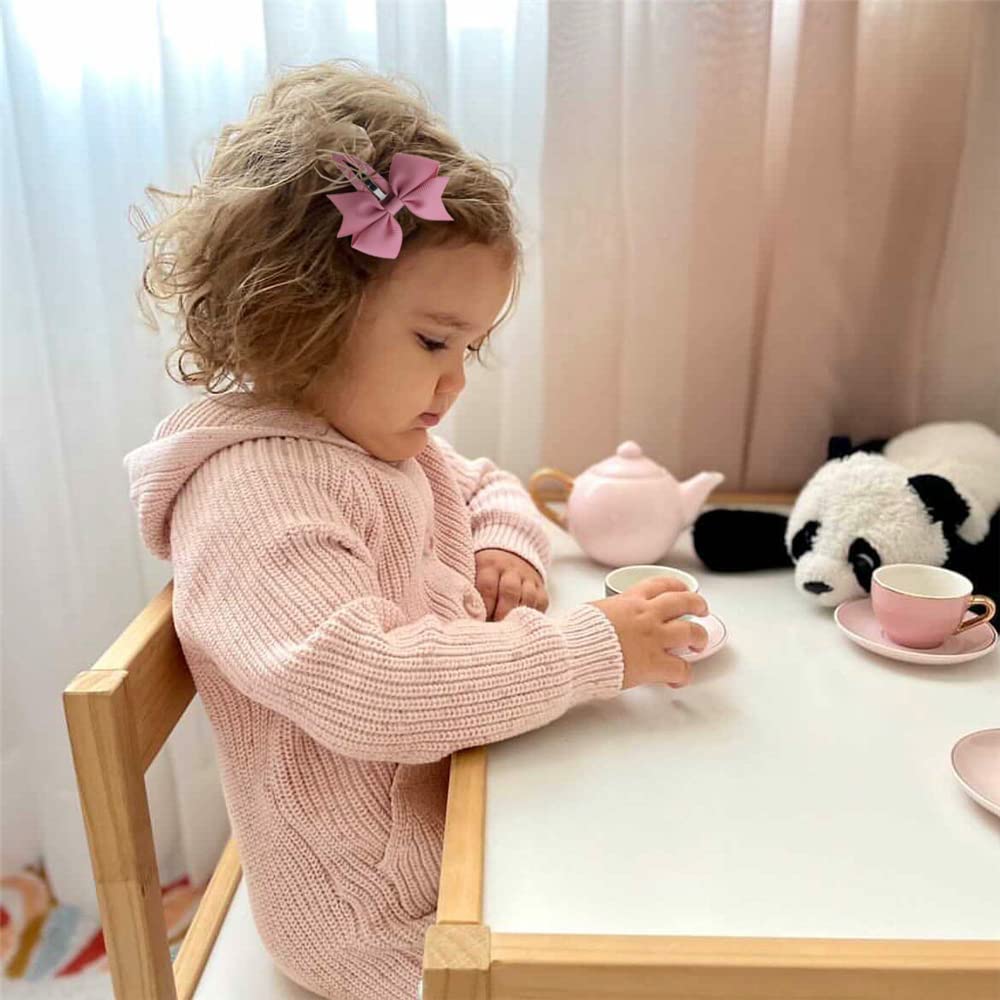 Baily 24 Colors Small Pinwheel Hair Bow Snap Clip Fully Wapped For Baby Girl Toddler Hair Clips In Fringe Bangs (Pinwheel Bow Sn