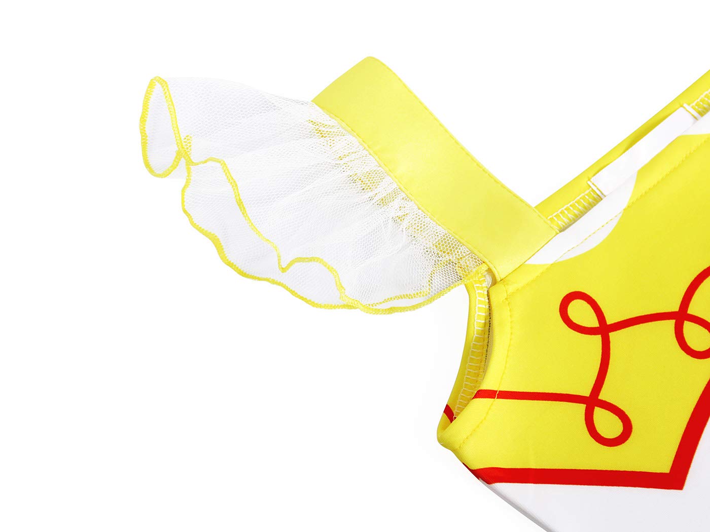 Jurebecia Girls Toddler Jessie Costume Little Girls Jessie Dress Up Halloween Costume Ruffle Sleeve Size 3T