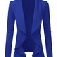 Doublju Classic Draped Open Front Blazer Jacket For Women With Plus Size