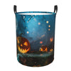 Pevtufa Spooky Halloween Foldable Laundry Basket Organizer,Fabric Clothes Toy Storage Basket Nursery Hamper Storage Bin For Hous