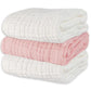 Asung Baby Towels Muslin Bath Towel 3Pack Infant Towels For Newborn Boy Girl 6 Layers Ultra Soft Cotton Toddler Towel For Baby'S