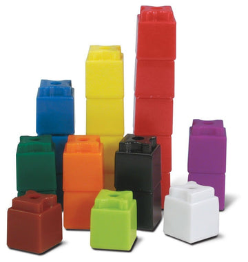 hand2mind Interlocking UniLink Math Linking Cubes, Plastic Cubes, Color Sorting, Connecting Cubes, Math Manipulatives, Counting 