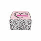 Customized School Bag With Name, Large Capacity Waterproof Diaper Bag, Leopard Heart Print Monogram Nappy Backpack With Thermal