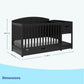 Stork Craft Graco Bellwood 5-In-1 Convertible Crib & Changer With Drawer (Black) - Greenguard Gold Certified, Full-Size Storage