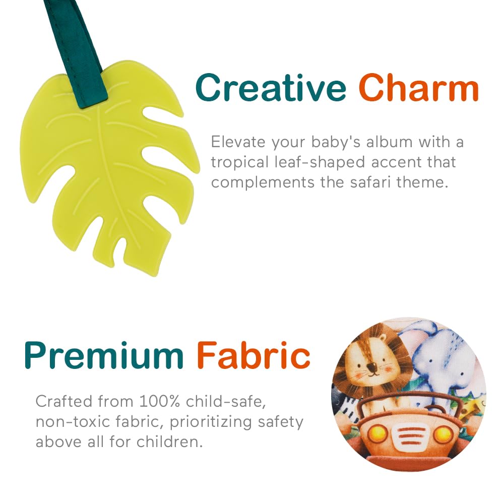 Urban Kiddy Baby'S My First Family Album | Soft Photo Cloth Book Gift Set For Newborn Toddler & Kids (Safari)