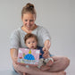 Taf Toys Savannah Infant Tummy-time Soft Crinkle Activity Book with Huge Baby Safe Mirror, 3D Activities, Textures and a Soft Ba