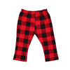 Toddler Baby Pants Infant Boy Girl Casual Cotton Plaids Check Long Pants Trousers Red&Black (18-24 Months)