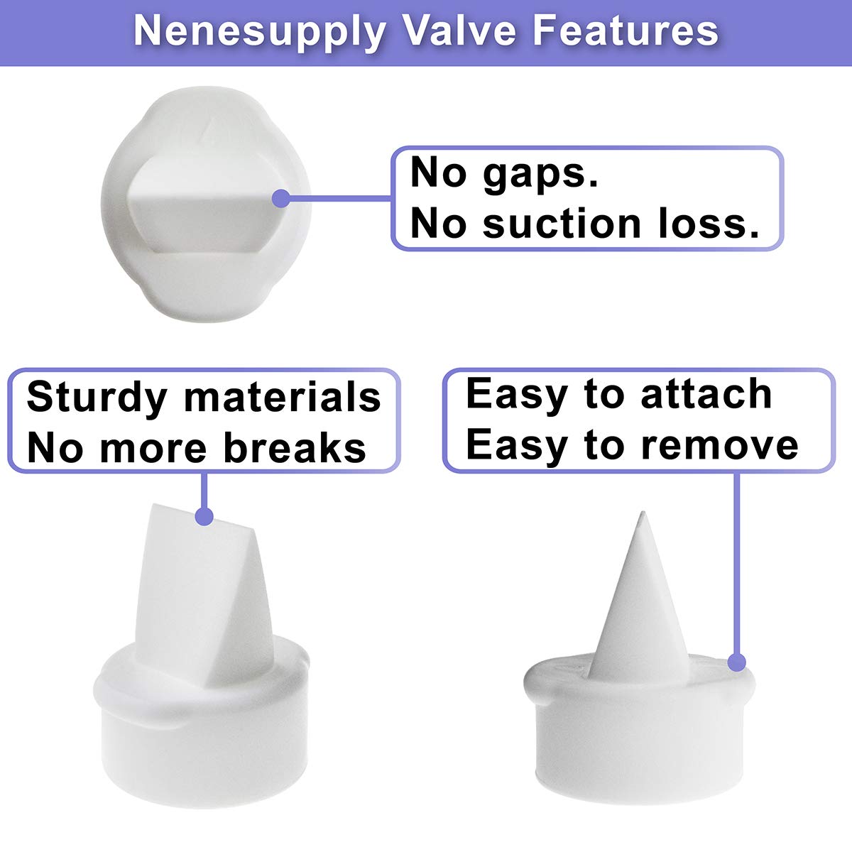 Nenesupply 4 Pc Duckbill Valves Compatible With Lansinoh Pumps Parts And Breast Pumps Replacement To Lansinoh Valves. Use With S
