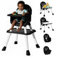 Baby High Chair with Adjustable 5-Point Harness, Easy Clean Tray and Seat, Tool-Free Assembly Grey