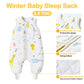 Mosebears Baby Sleep Sack with Feet,Baby Winter Sleep Sack for Toddler Thicken 2.5 TOG (6-18 Months, Baby height 28-34 inches)