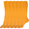 Judanzy 3 Pairs Of Boys And Girls Solid Knee High Uniform Socks For School, Soccer, Football, Afo Etc. (4-6 Years, Gold)