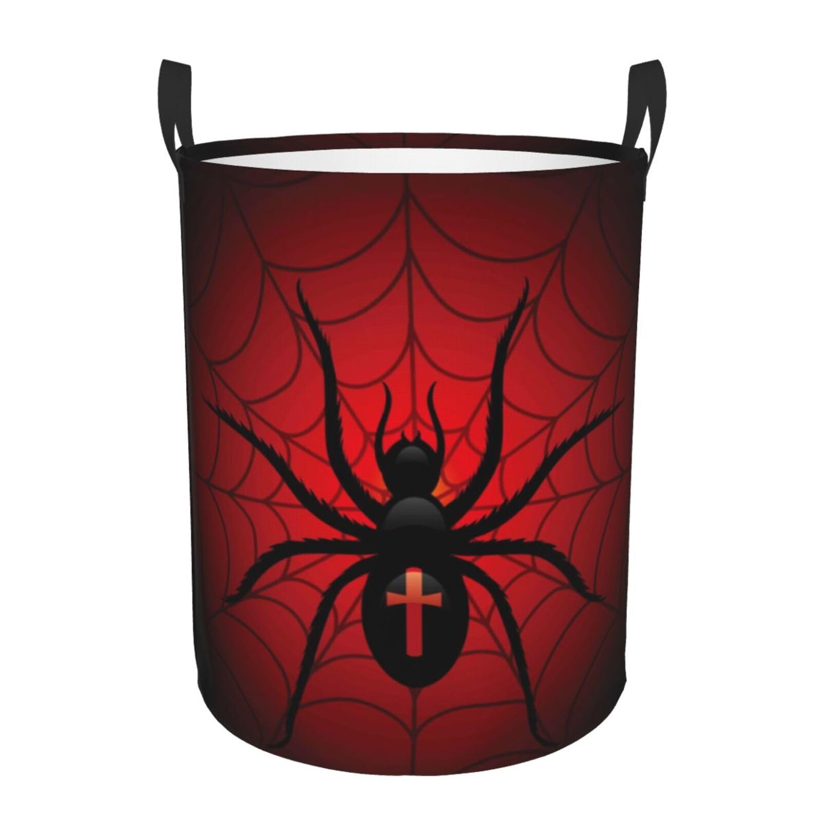 Pevtufa Spider On The Web Foldable Laundry Basket Organizer,Fabric Clothes Toy Storage Basket Nursery Hamper Storage Bin For Hou
