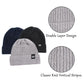 Jangannsa Simple Knitted Baby Beanie Hip-Hop Boys Winter Hat Toddler Kids Bonnet For Girls 0-5Y (Black+Light Gray+Navy, S)