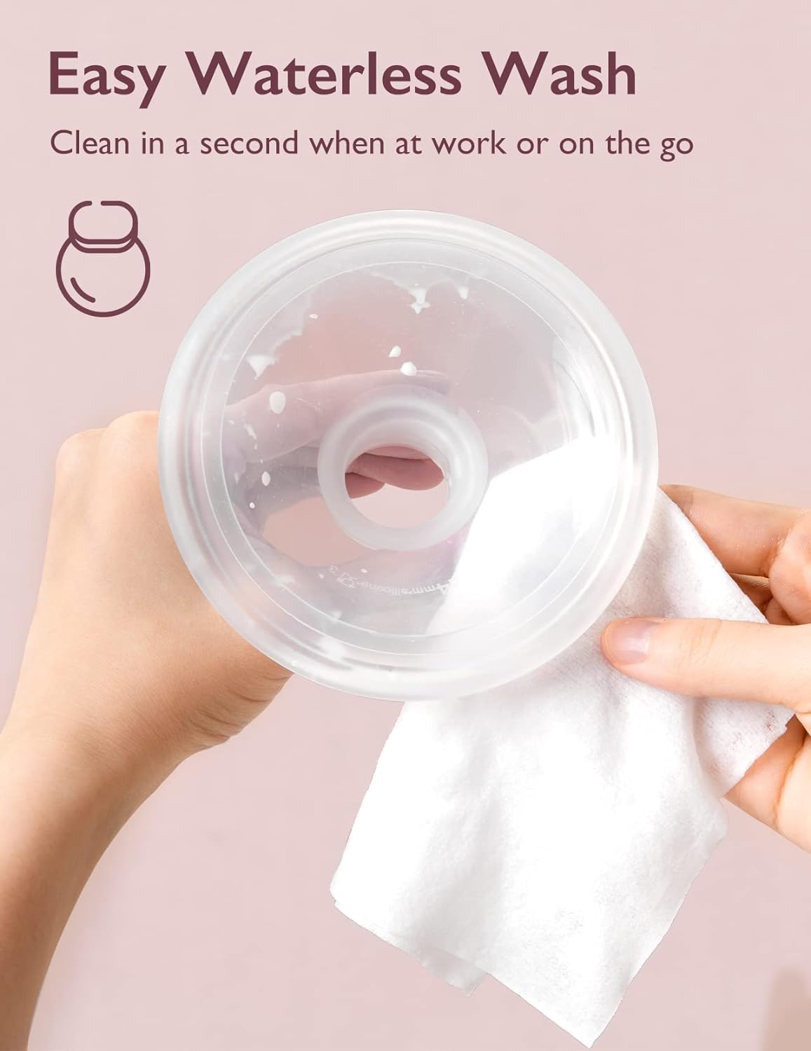 Momcozy Natural Breast Pump Wipes For Parts Cleaning On-The-Go, 30 Count, Flash Clean & Resealable